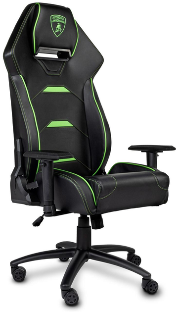 Комп'ютерне крісло геймерське Lamborghini Automobili LAGAAC01 Чорний/Зелений (129205342)