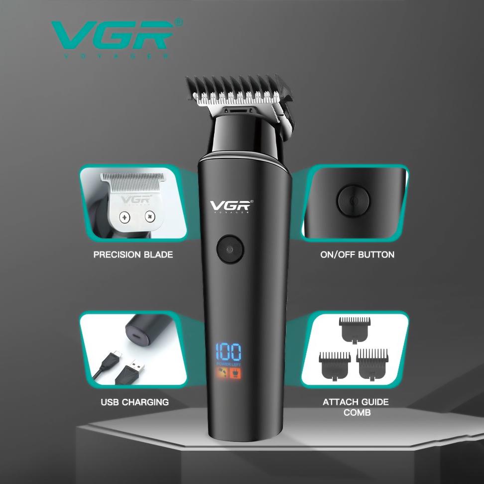 Машинка для гоління акумуляторна VGR V-937 Hair Trimmer (1010296-Black) - фото 7