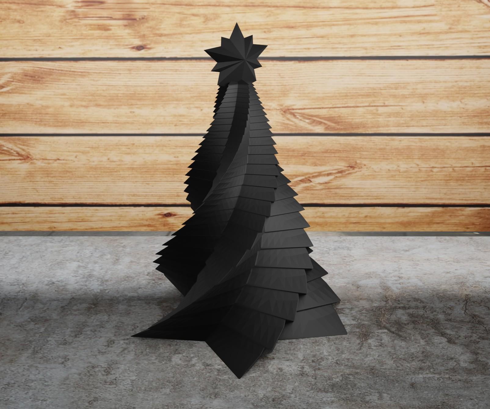 Фигурка елка Ступени к звезде 10х7 см Черный (12010200102)