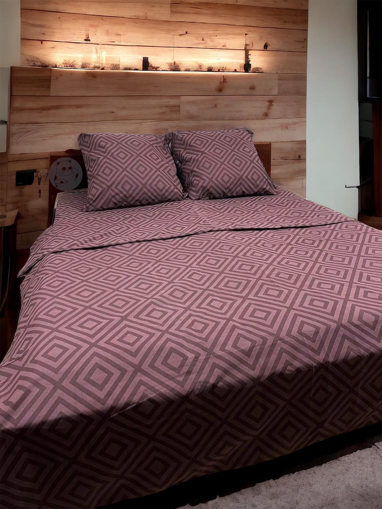 Комплект постельного белья однотонный бязь голд семейный Коричневый - фото 2