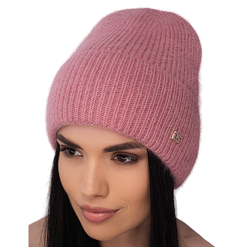 Шапка ангоровая женская Leks Конфетти one size Розовый рассвет - фото 1