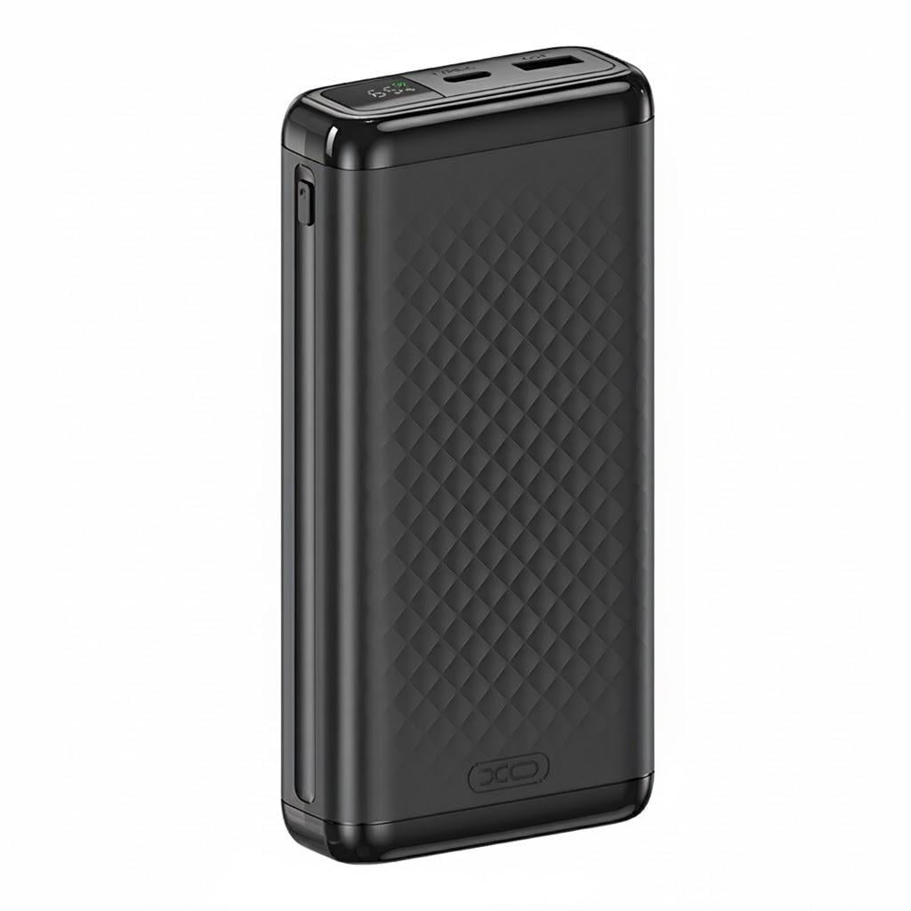 Повербанк XO PB309 20000 mAh з цифровим дисплеєм швидка зарядка 22,5W Чорний (30854162)