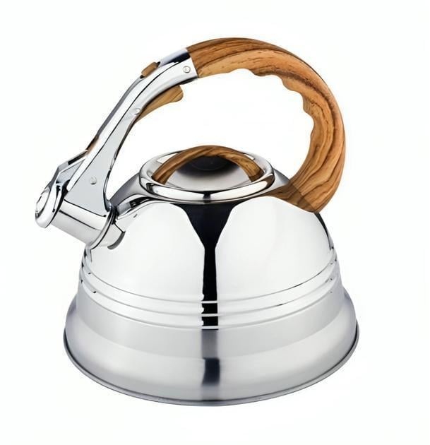 Чайник с свистком для индукционной плиты Edenberg EB-1957 из нержавеющей стали 3 л Коричневый (2530556625) Чайник с свистком для индукционной плиты Edenberg EB-1957 из нержавеющей стали 3 л Коричневый (2530556625)