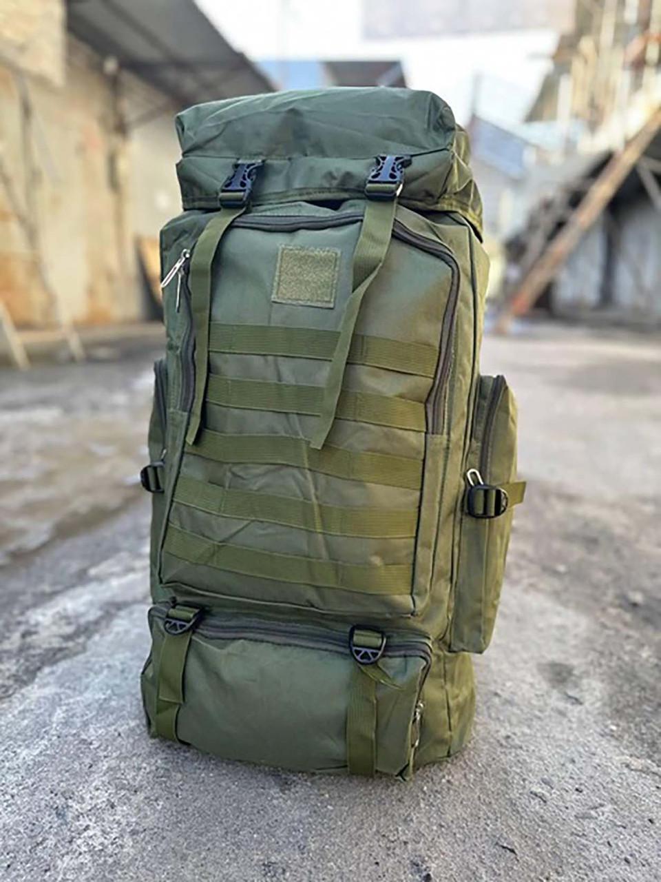 Рюкзак военный водонепроницаемый 70-80 л Оливковый (id_99313) - фото 11