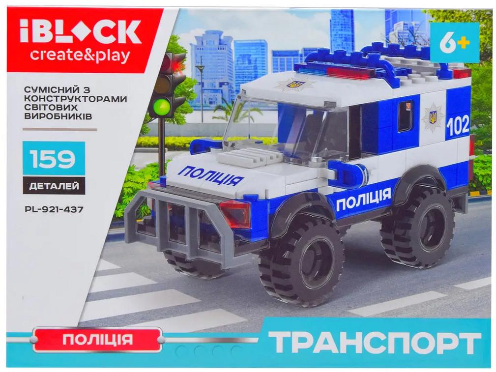 Конструктор Iblock Транспорт Поліцейський джип 159 дет.