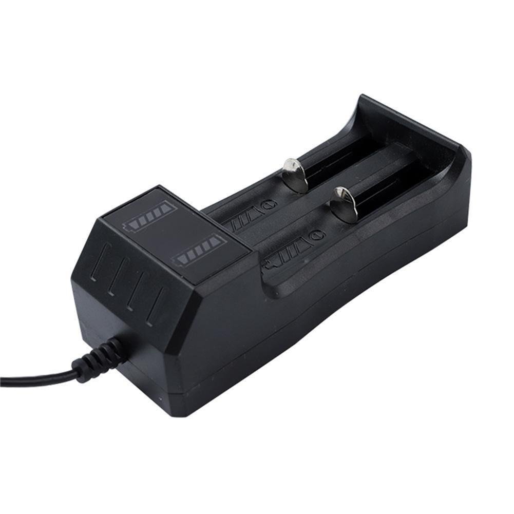 Устройство зарядное с USB JR2020-2 для 2-х аккумуляторов типа 18650 14500 16340 CR123A 10440 18500