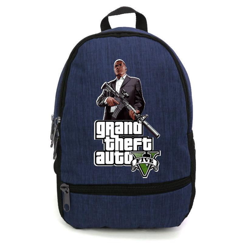 Школьный рюкзак подростковый Cappuccino Toys с принтом GTA-003 12,5 л Синий (1404954796)