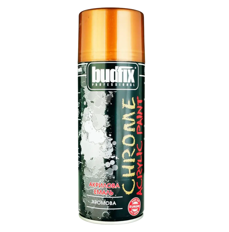 Аэрозольная краска универсальная медная хромовая 400мл Budfix