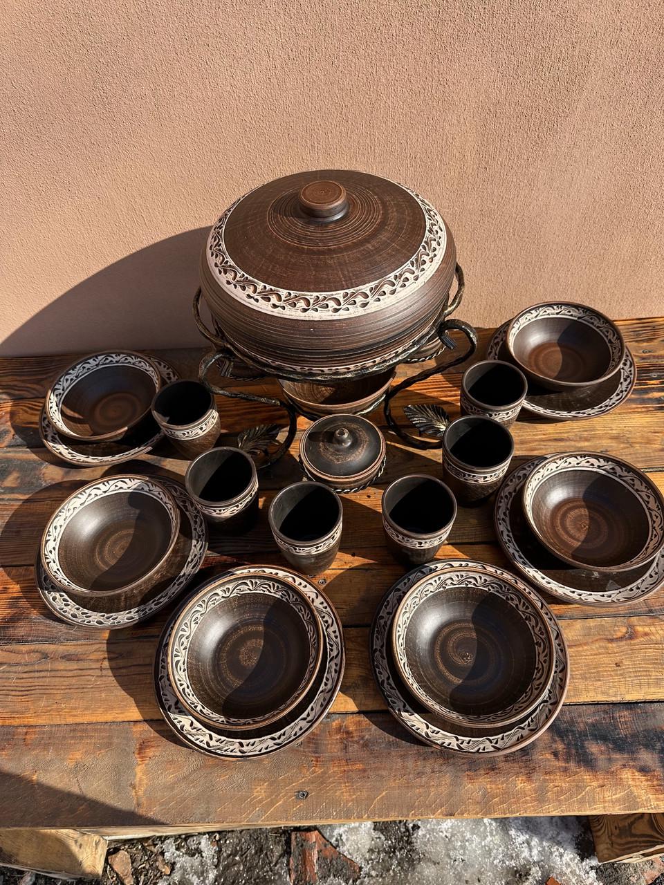 Набір столового посуду Етно ангоб з соусницями - фото 6 Набір столового посуду Етно ангоб з соусницями - фото 6