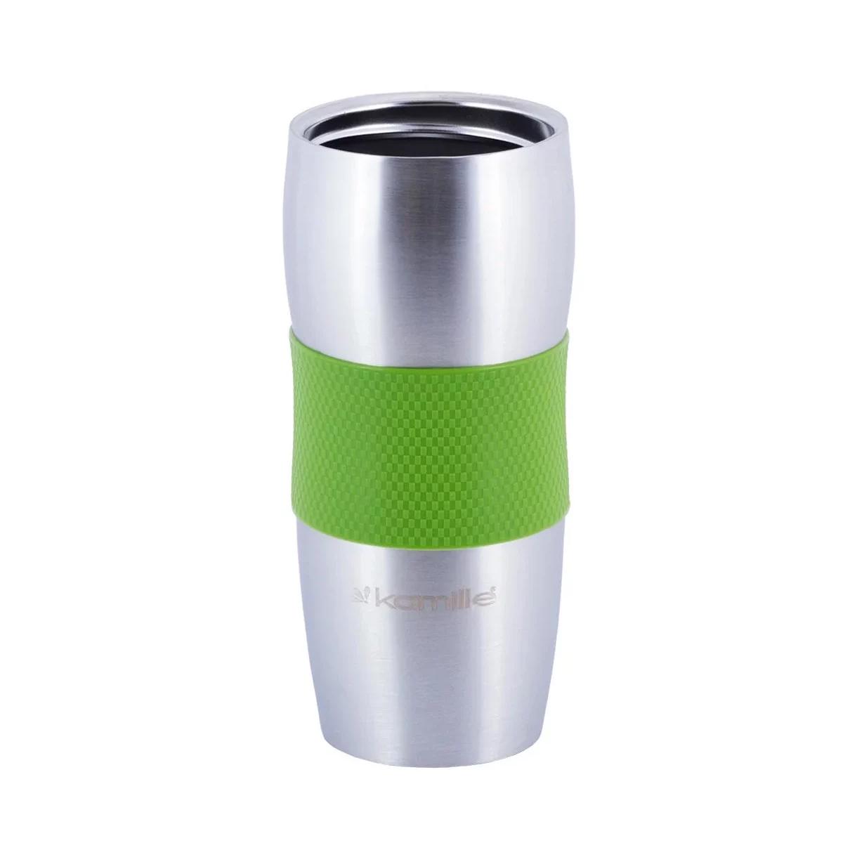 Термокружка Kamille 2053R из нержавеющей стали 380 мл Зеленый - фото 3