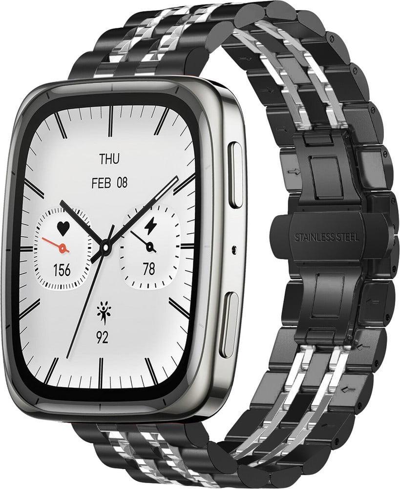 Браслет металлический Spinye Line для Amazfit Active 2 Square Black Silver (42158-03)