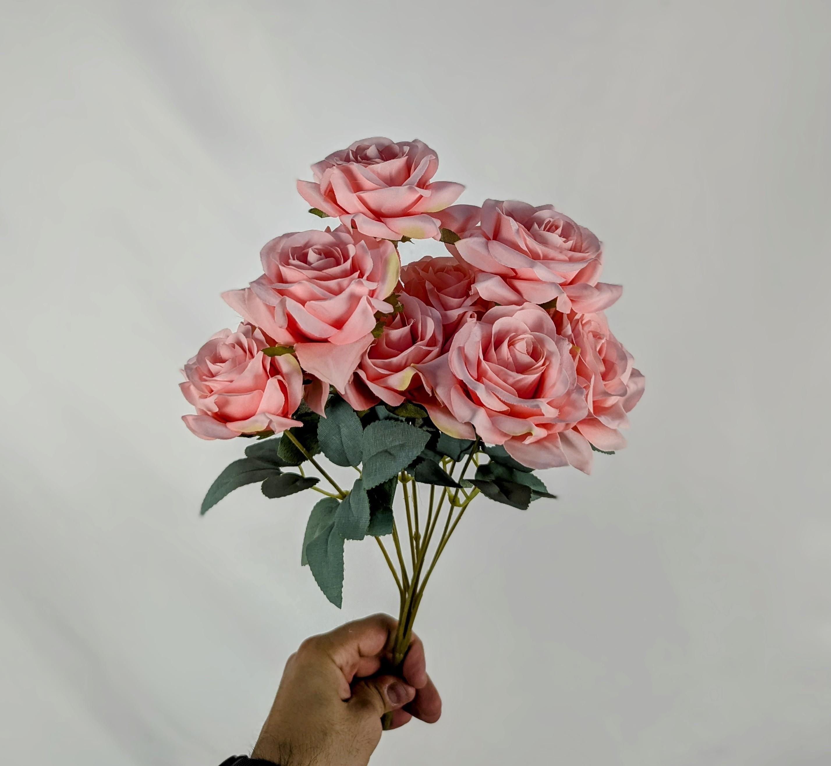 Букет штучних троянд 41 см Рожевий