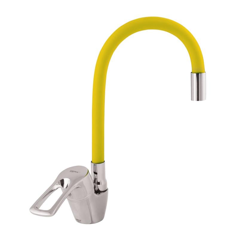 Смеситель для кухни Zerix YUB 181 ZX0433 с гибким изливом Желтый (129660)