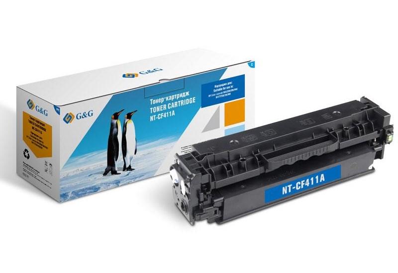 Картридж G&G CF411 для HP Color LaserJet Pro M452dn/M452nw/M477fdw 2300 страниц Cyan (620552) - фото 2
