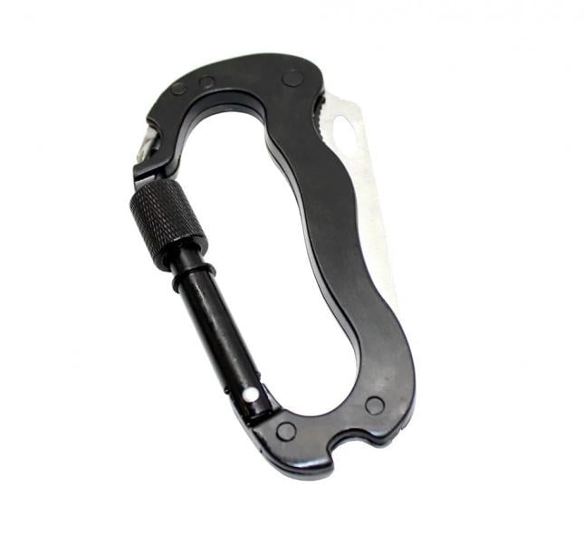 Мультитул-карабин Traveler туристический 5в1 нож пила отвертка крючок открывалка (25688438)