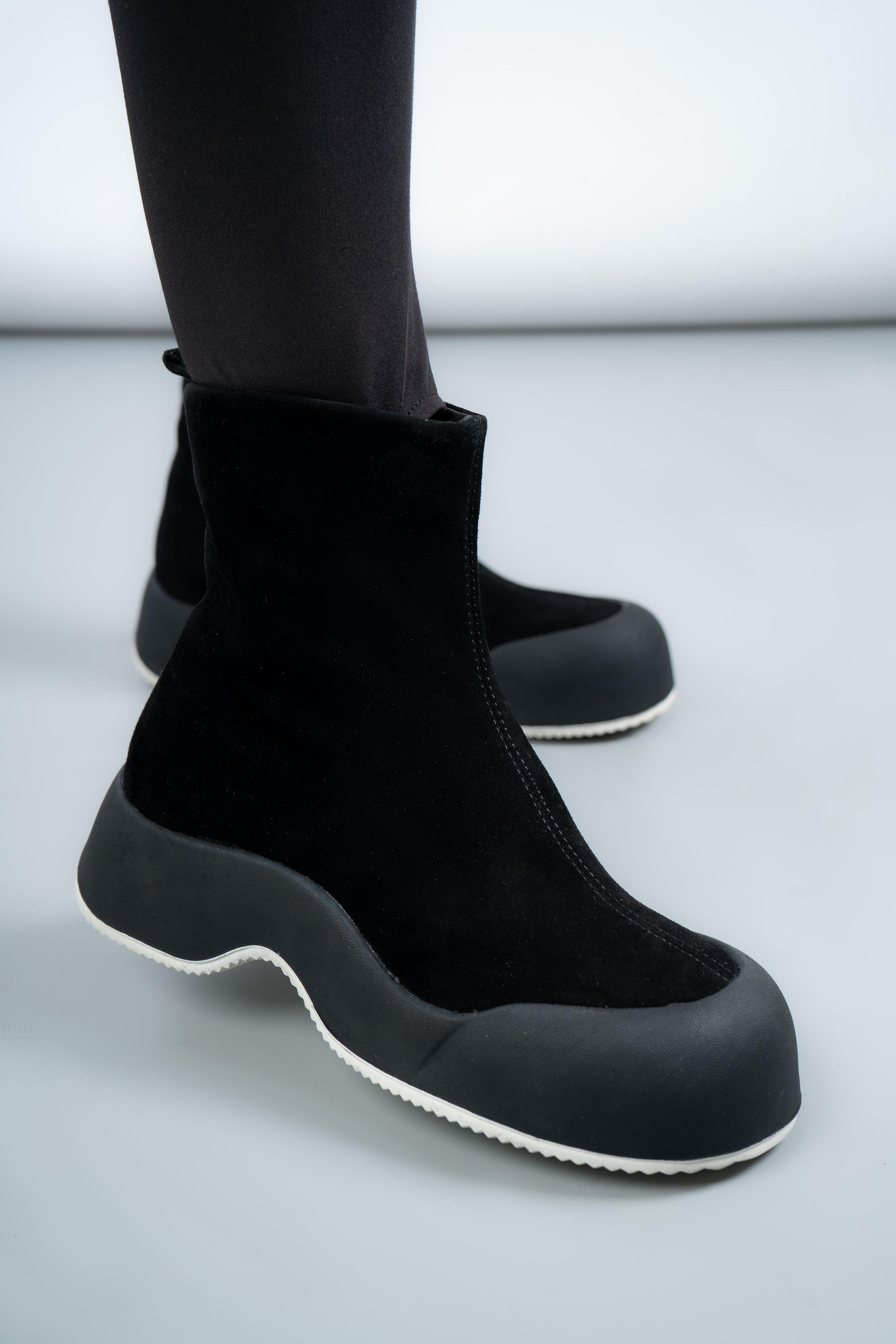 Ботинки женские Where Uwear JN997-073-02 346664 натуральная замша р. 41 Черный (346664_41)