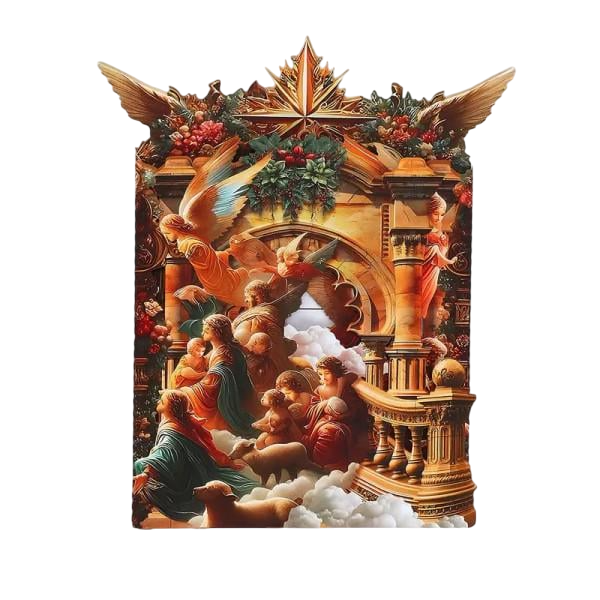 Открытка-панорама 3D Рождение Христа 17x11 см