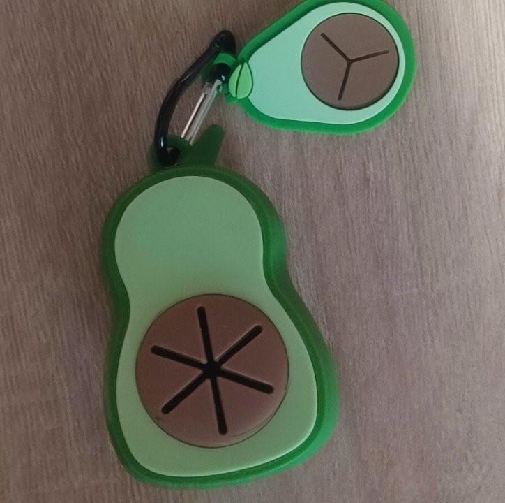 Контейнер диспенсер авокадо для пакетів для прибирання фекалій Зелений - фото 2