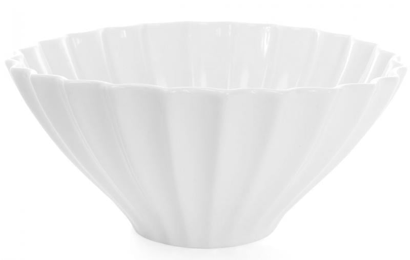 Набор фарфоровых салатников White City Волна 2 шт. 1600 мл Белый Набор фарфоровых салатников White City Волна 2 шт. 1600 мл Белый