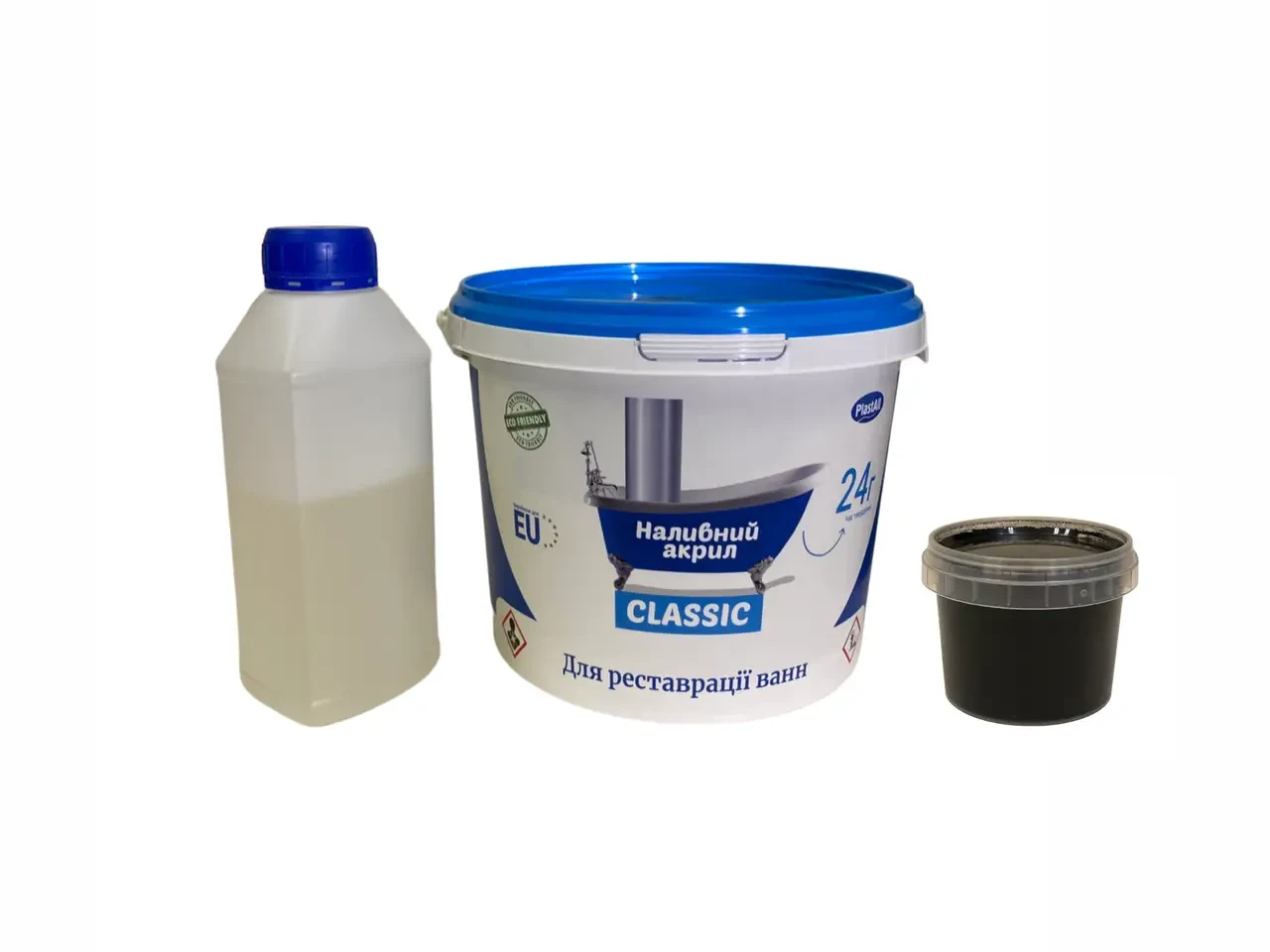Акрил жидкий для реставрации ванны Plastall Classic 1,5 м 2,9 кг Черный