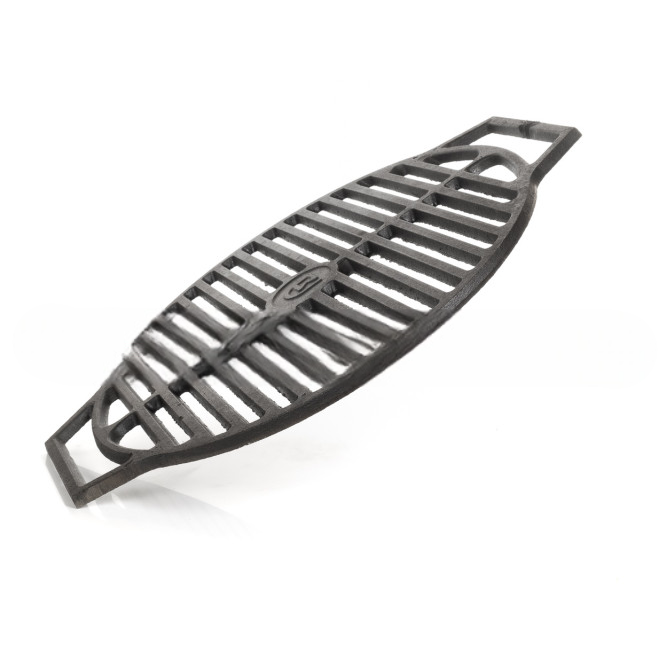 Решетка гриль чугунная Davr Metall круглая 460х400х10 мм с ручками Черный (124-131-GRI100) - фото 2