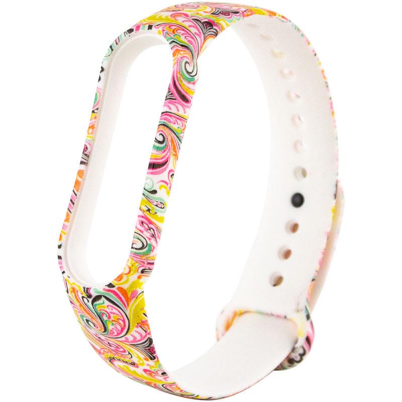 Ремінець силіконовий для Xiaomi Mi Band 5/6 Пір'я/Білий (00000037970_13)