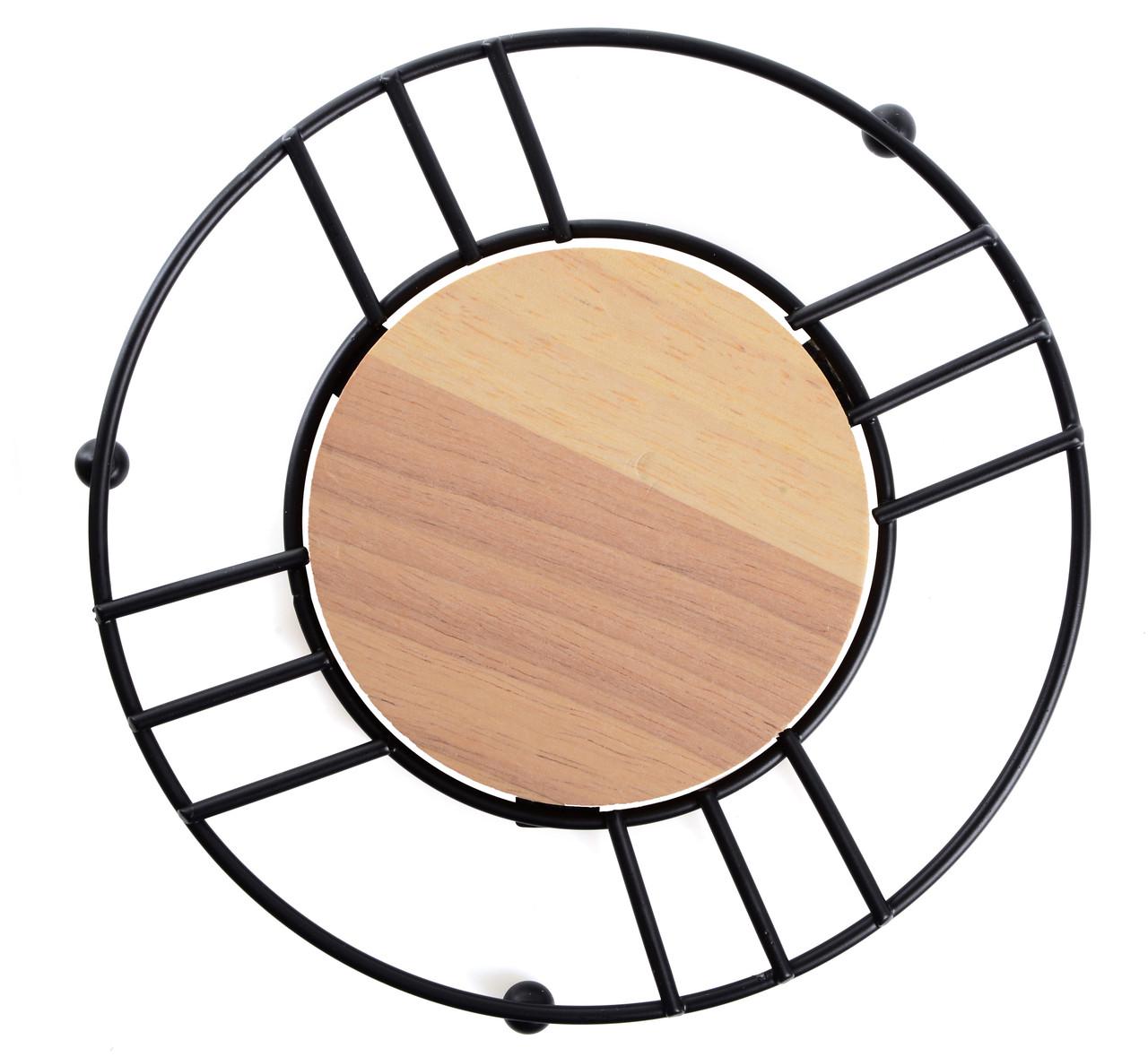 Підставка під гаряче Ringel Oder кругла метал/дерево Чорний (RG-9014) - фото 3 Підставка під гаряче Ringel Oder кругла метал/дерево Чорний (RG-9014) - фото 3