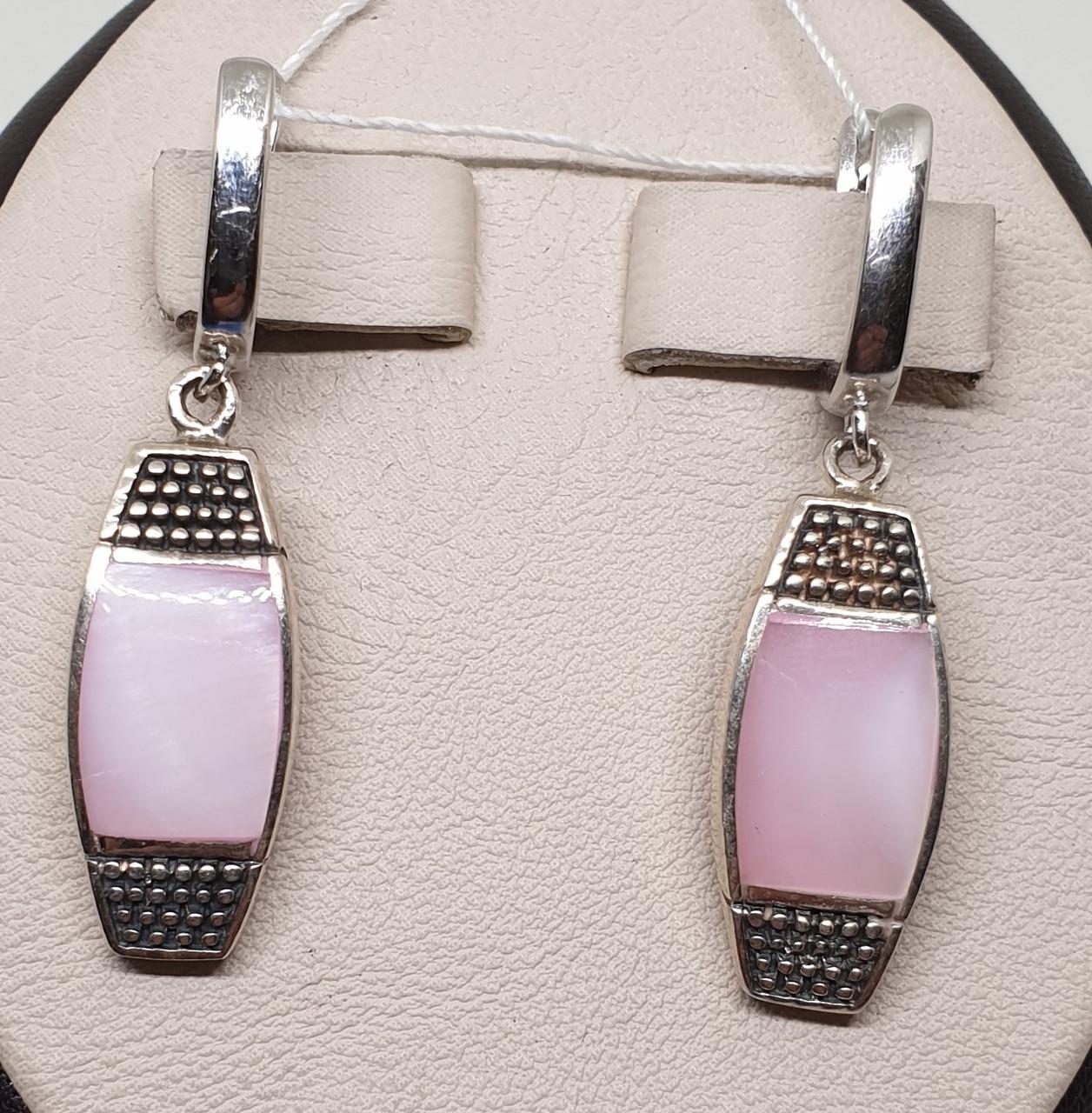 Сережки срібні з перламутром 8,77 г (1393093472)