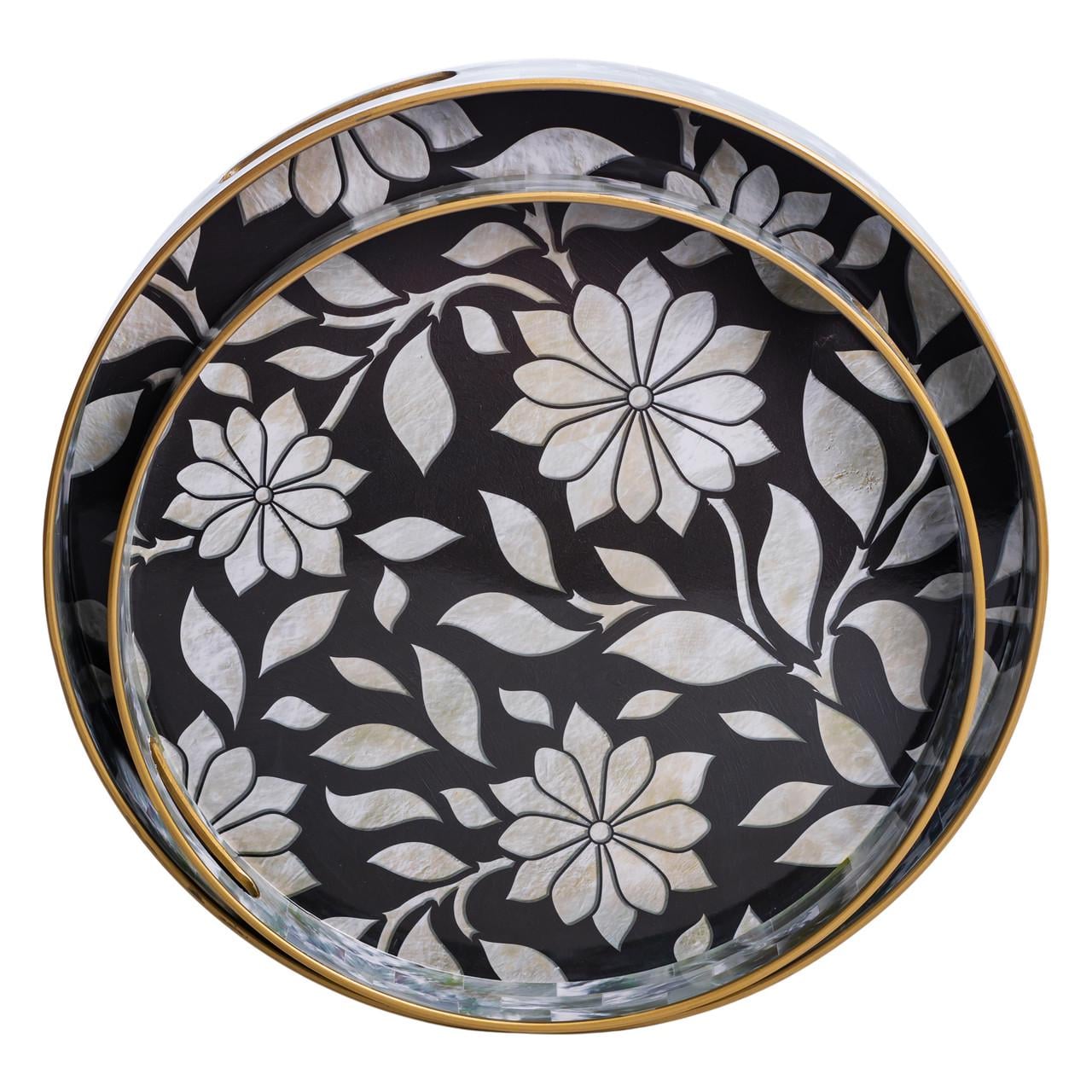 Набор круглых подносов для еды 2 шт. 32,5/37 см (HP-HK-15)