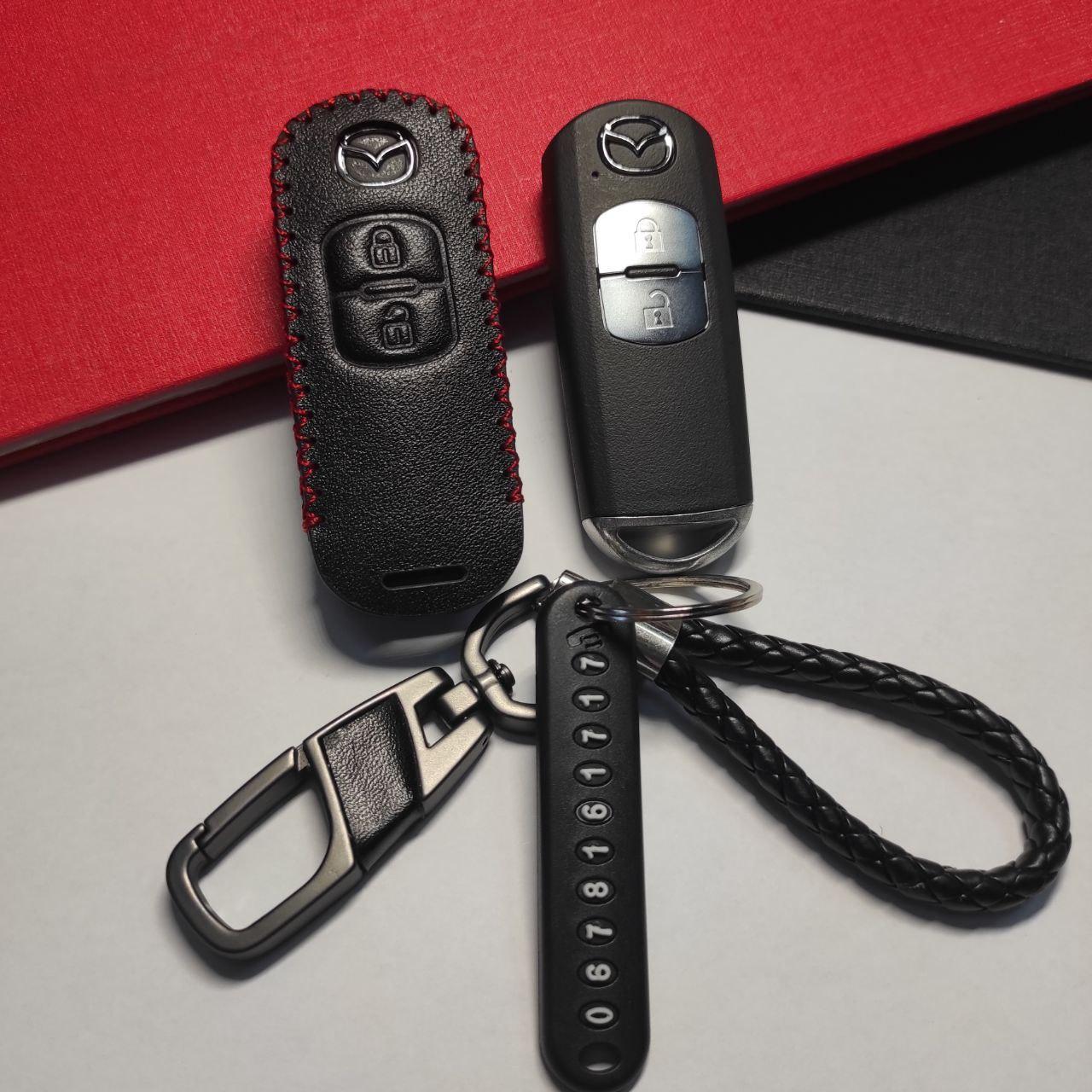 Чехол кожаный для Mazda CX3 CX5 CX9 2 кнопки