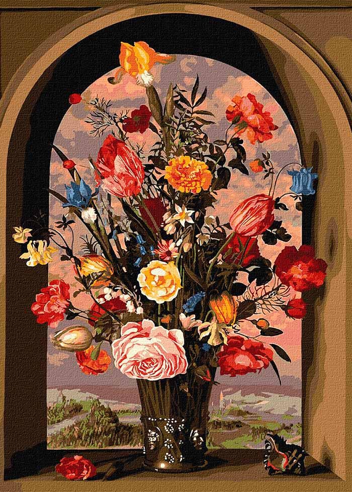 Картина по номерах Ideyka Композиція з квітів 40х50 см (KHO2075)