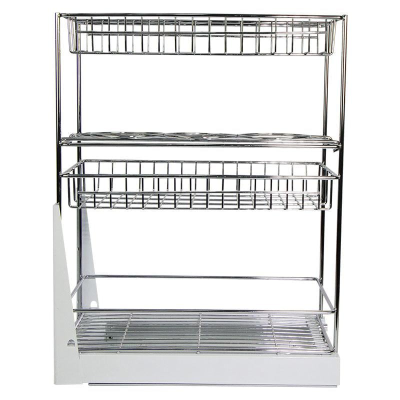 Карго с нижним креплением с полкой для бутылок 300 мм Хром (82824) - фото 2 Карго с нижним креплением с полкой для бутылок 300 мм Хром (82824) - фото 2