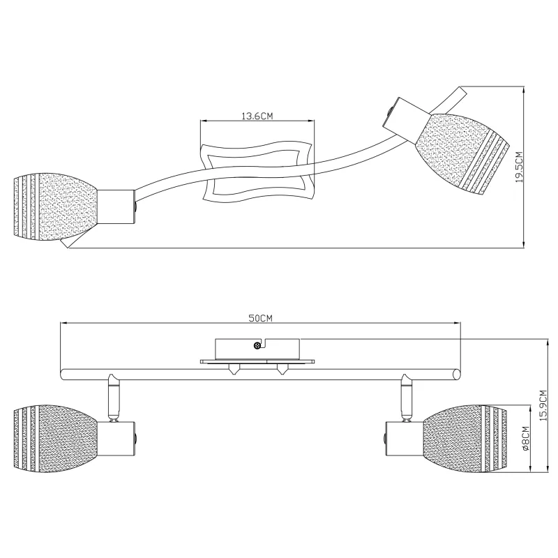 Спот Globo Toay 541010-2 Chrome - фото 3