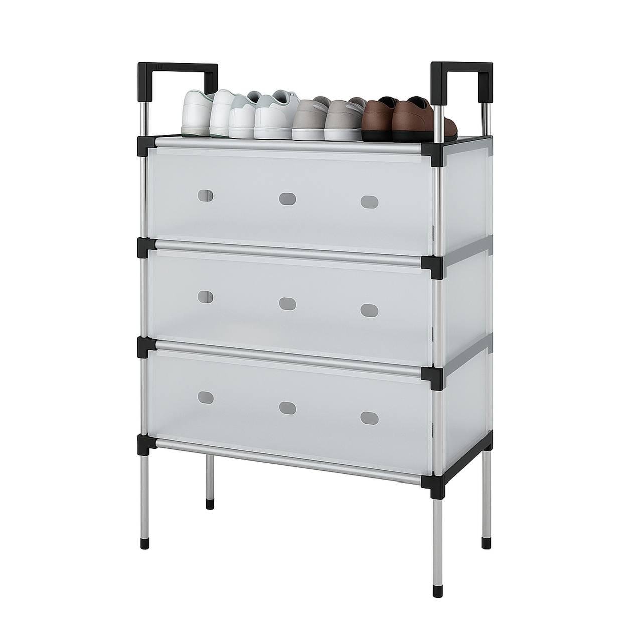 Полка для обуви металлическая в прихожую Shoe RACK 4 яруса