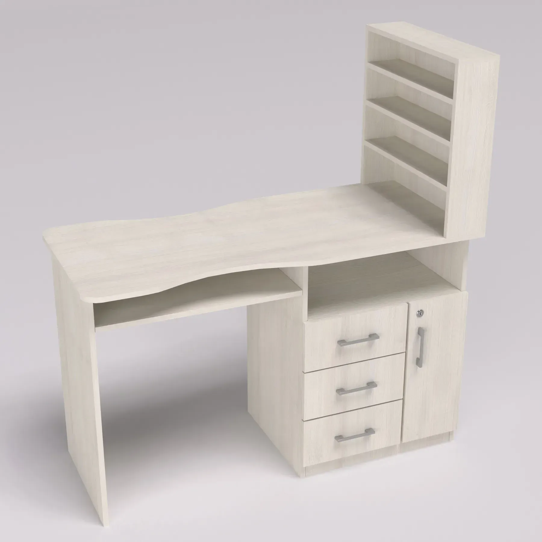 Стол маникюрный Kontinent СМ-1 правый 1230х550х1264 мм Дуб Шамони Светлый (29068018) - фото 2