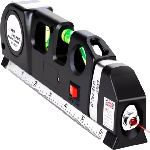 Лазерний рівень Laser Level Pro 3 із вбудованою рулеткою - фото 2 Лазерний рівень Laser Level Pro 3 із вбудованою рулеткою - фото 2