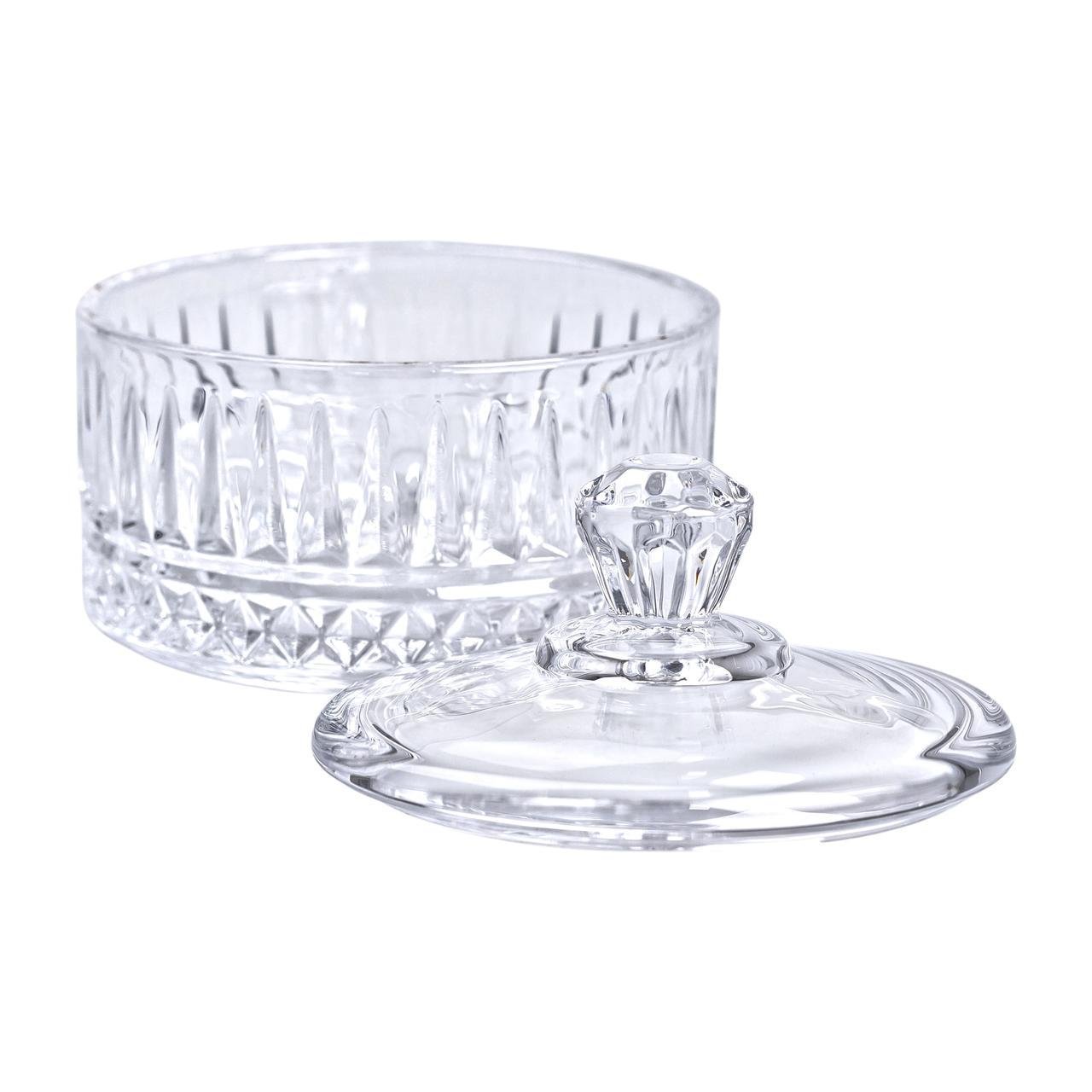 Конфетница с крышкой стеклянная Ø 10 см круглая - фото 3 Конфетница с крышкой стеклянная Ø 10 см круглая - фото 3