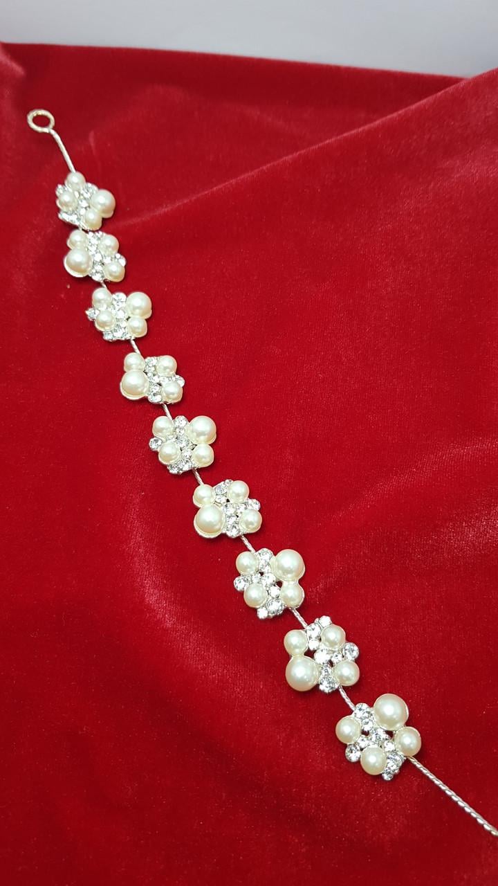 Заколка для волос тип 18 с камнями и жемчугом Серебристый (1822738881) Заколка для волос тип 18 с камнями и жемчугом Серебристый (1822738881)