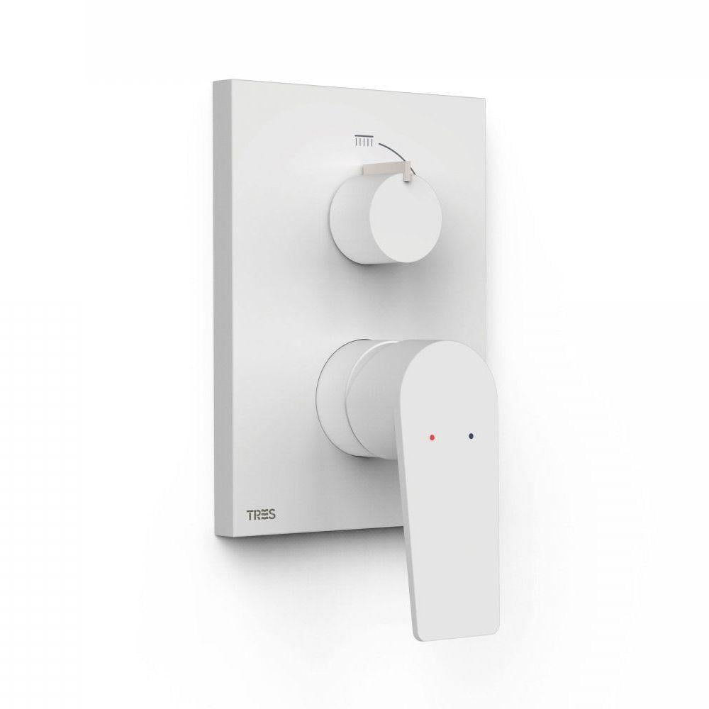 Смеситель Tres PROJECT-COLOR из Rapid-Box однорычажный встроенный Белый матовый (21128001BM)