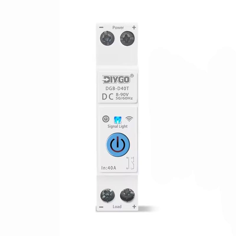 Умный WiFi выключатель DiyGo только таймер 1P+N 40A DC 8-90V Smart Life/Tuya (DGB-D40T)