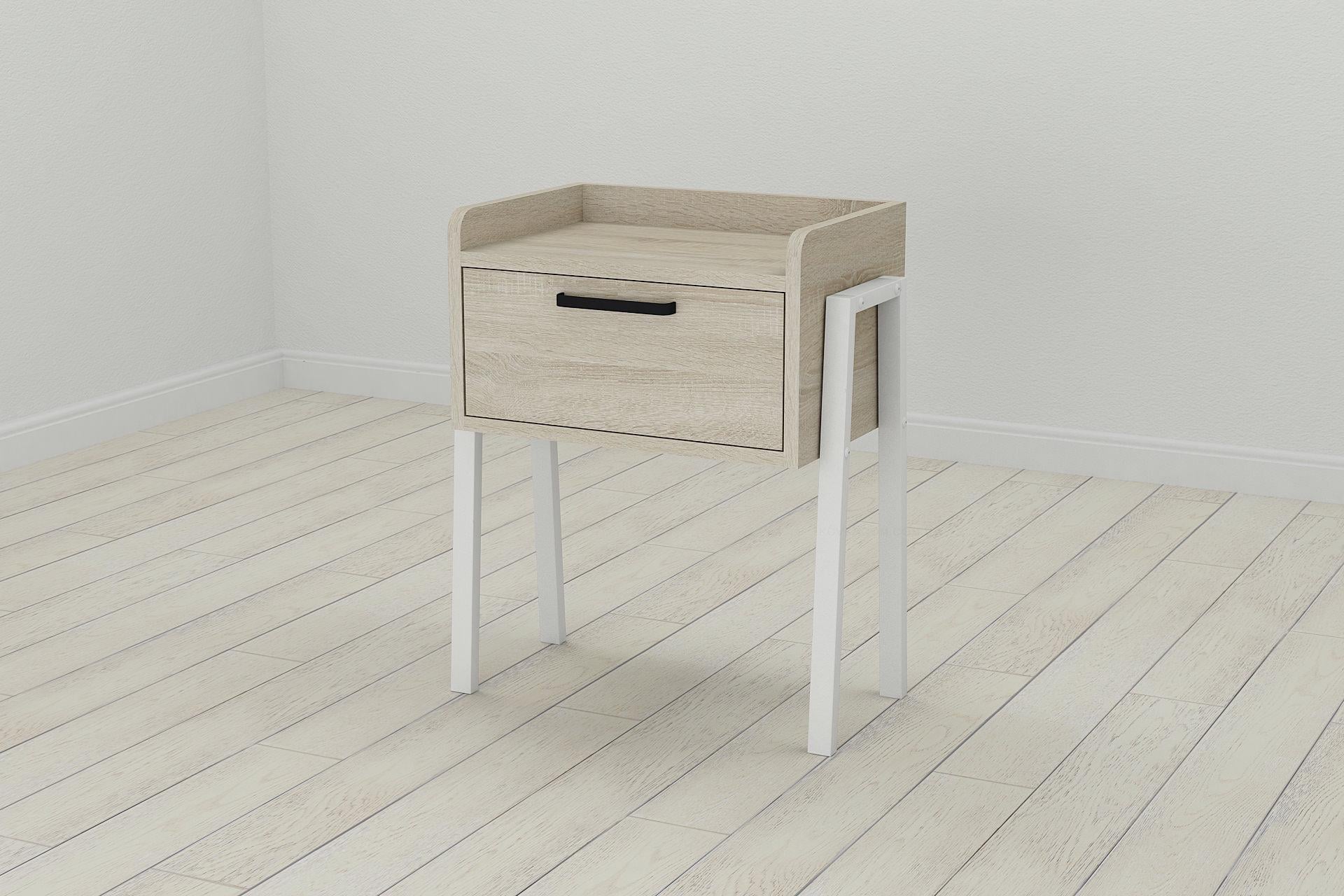 Тумба модульная Ferrum-decor Бетти металл/ДСП 16 мм 540x450x320 мм Белый/Сонома (FRD-102993)
