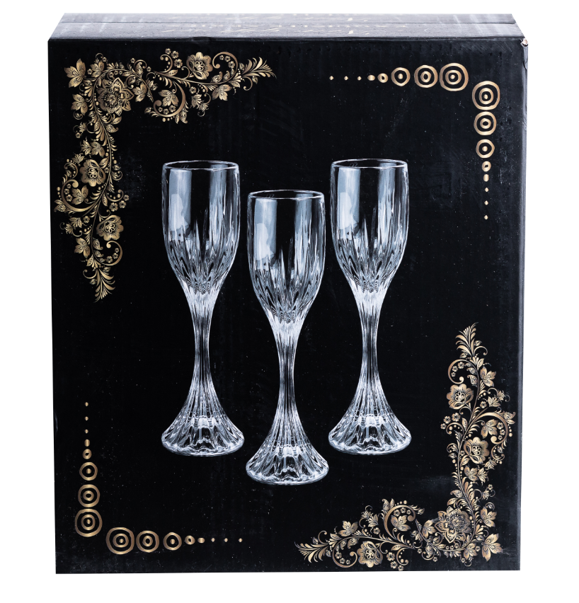 Набір келихів для шампанського на масивній ніжці 6 шт. по 175 мл Прозорий - фото 4