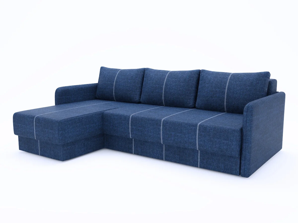 Диван угловой Гранд 220х155 см Джинсовый (28118775)