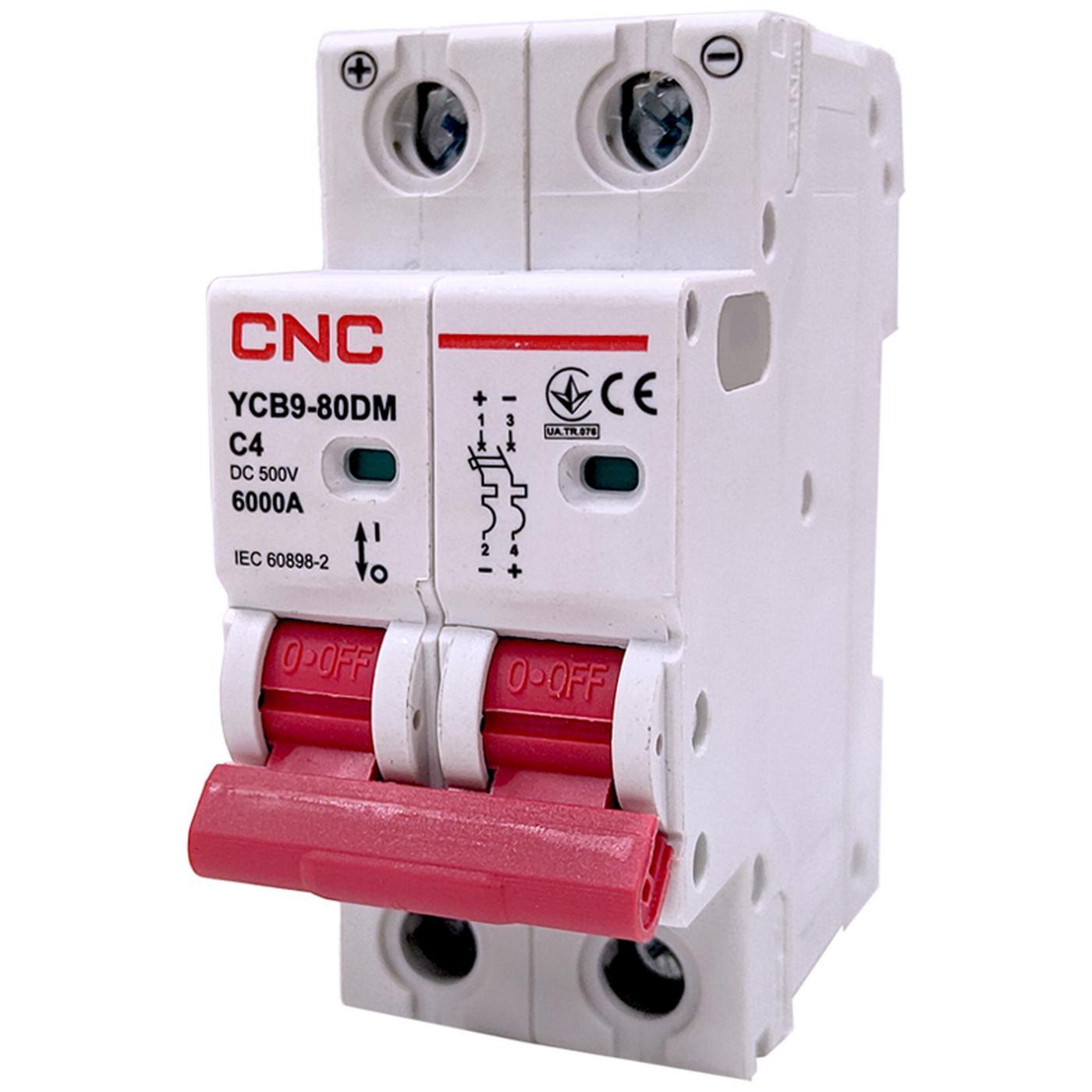 Автоматический выключатель CNC YCB9-80DM тип C/DC2Р 4А 6 kA (Б00035404)