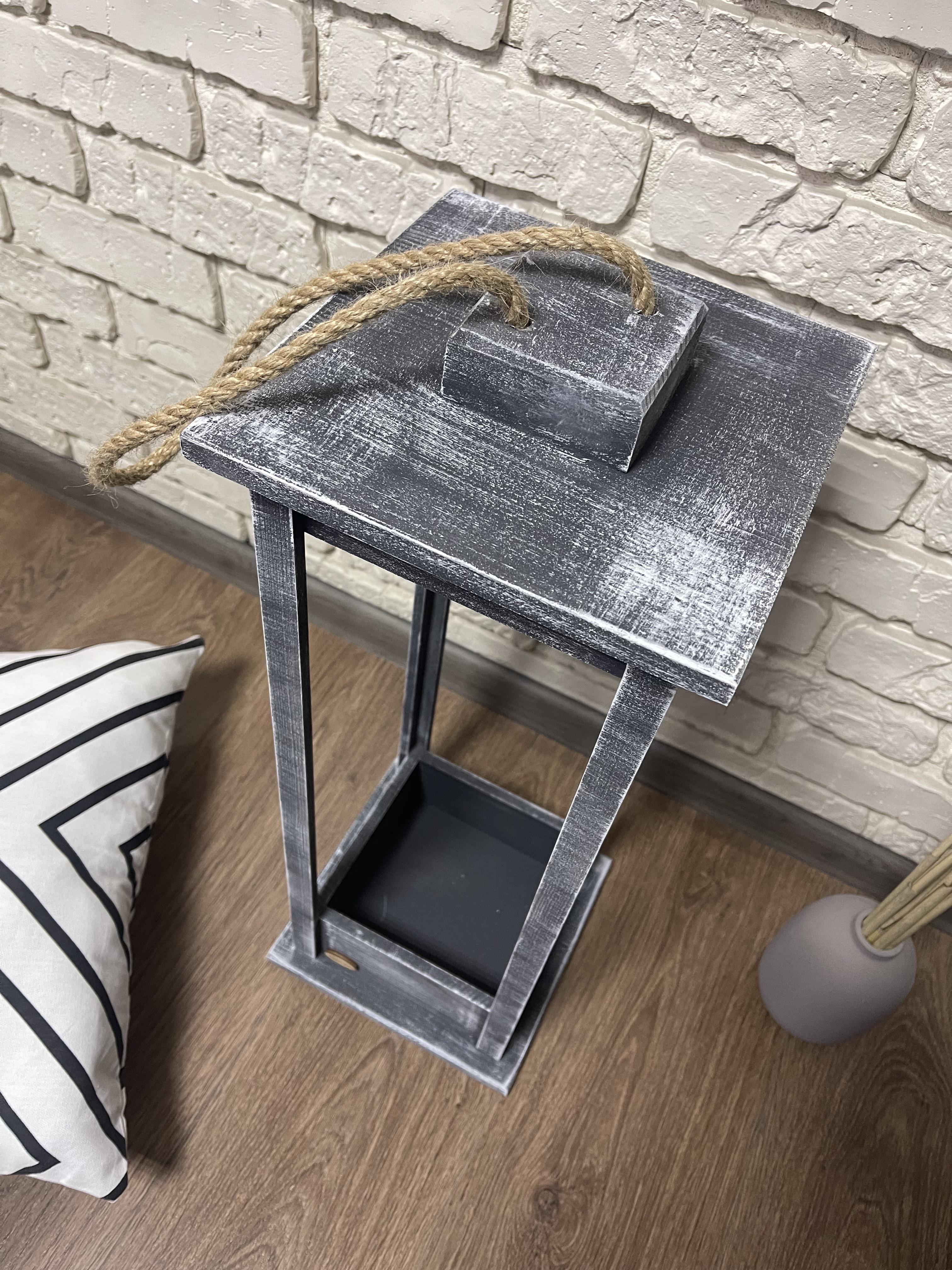 Подсвечник деревянный Wood Choice Фонарь 22х22х60 Серо-белый (203) - фото 4 Подсвечник деревянный Wood Choice Фонарь 22х22х60 Серо-белый (203) - фото 4