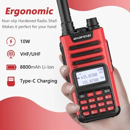 Рация Baofeng UV-13 Pro v2 дальность до 10 км/батарея 1800 mAh/8 W - фото 8