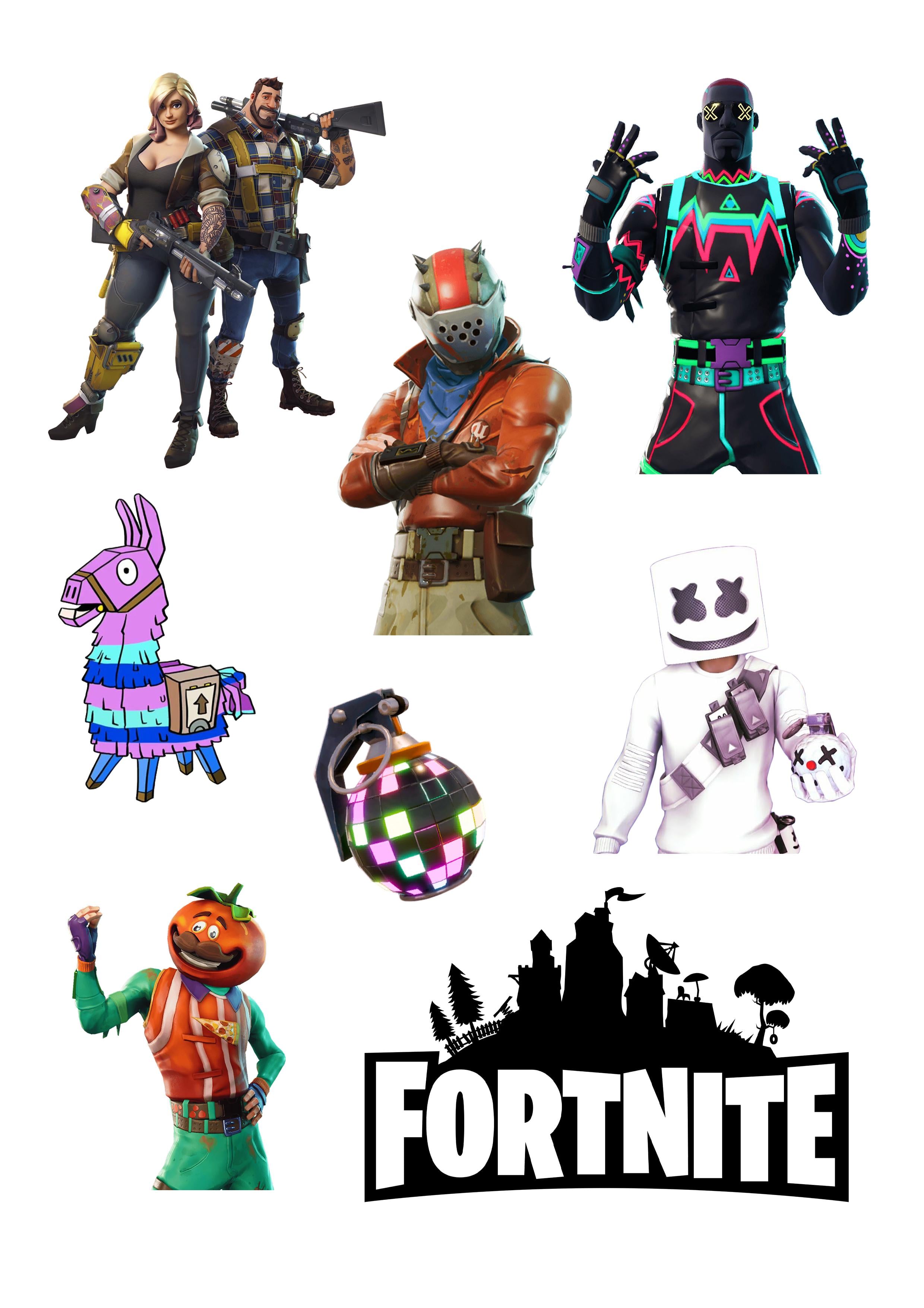 Папір вафельний для торта Fortnite їстівний декор А4 (202264204)