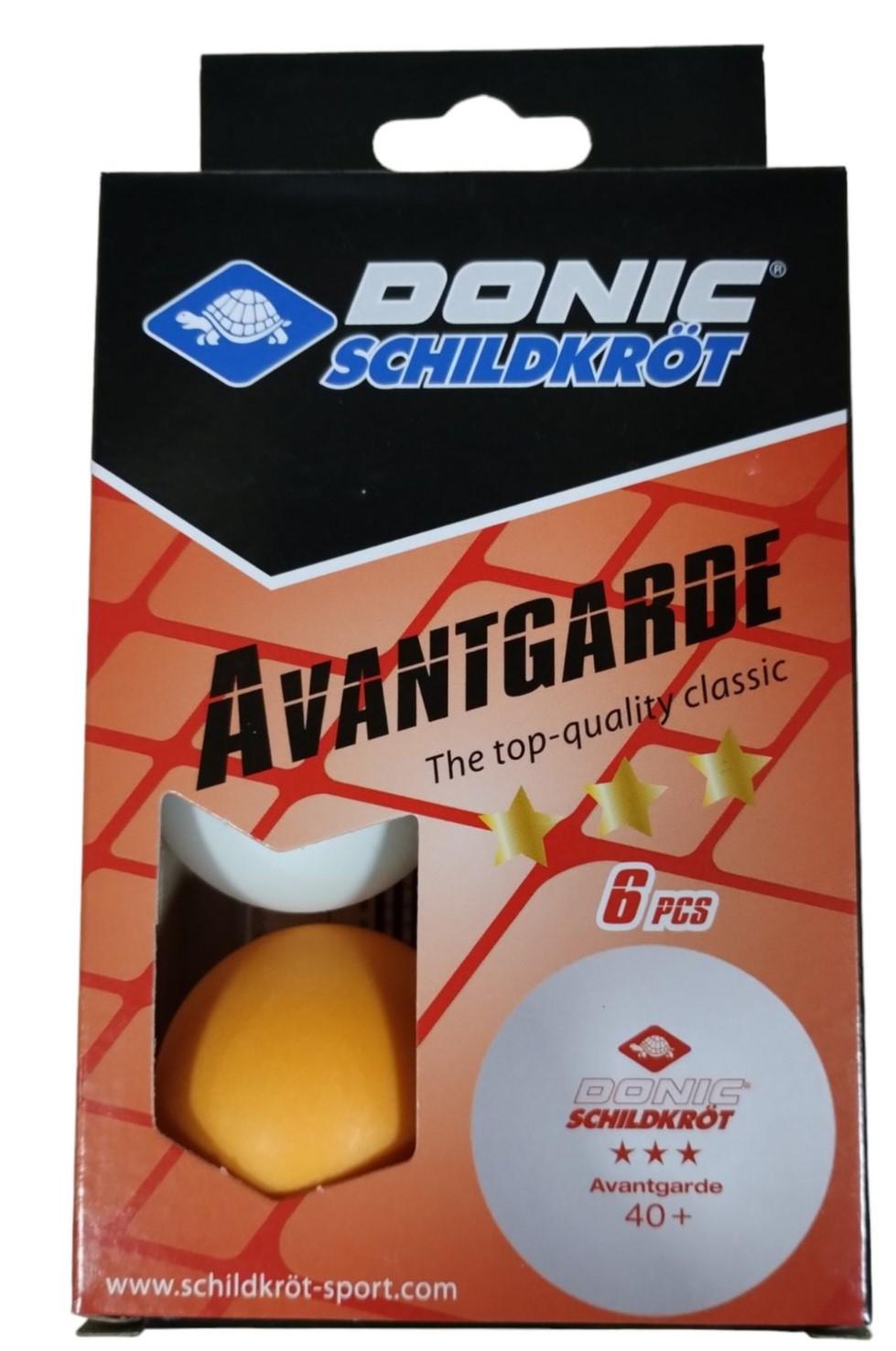 М'ячі для настільного тенісу Donic Advantgarde 3stars 40+ 6 шт. Білий/Помаранчевий
