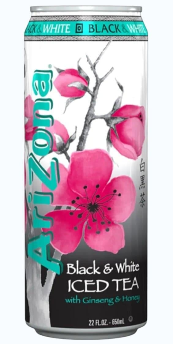 Холодний чай Arizona Black White Iced Tea with Ginseng Honey 650 мл (2962059265)