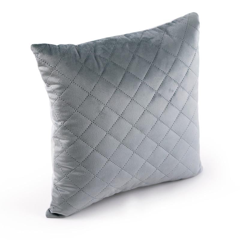 Подушка Руно ромб велюр 40x40 см Dark Grey (26102)